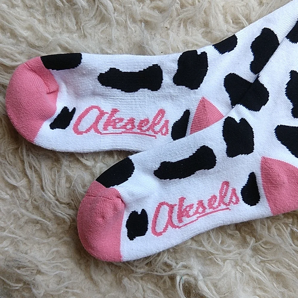 Aksels Holstein Cow Print Youth Novelty Socks Farm Animal